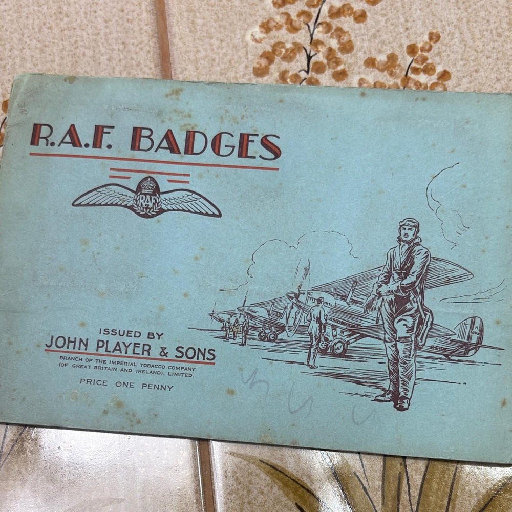 Vintage Wills Cigarette Card Album – R.A.F. Badges (Complete Set, 1930s)